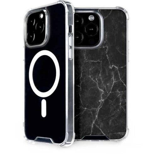 Black Marble iPhone 15 Pro MagSafe Case